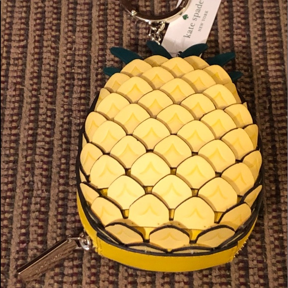 NWT-Kate Spade-Pineapple Marlee Large Zip Wallet & Pineapple Novelty Coin Purse - Picture 12 of 12